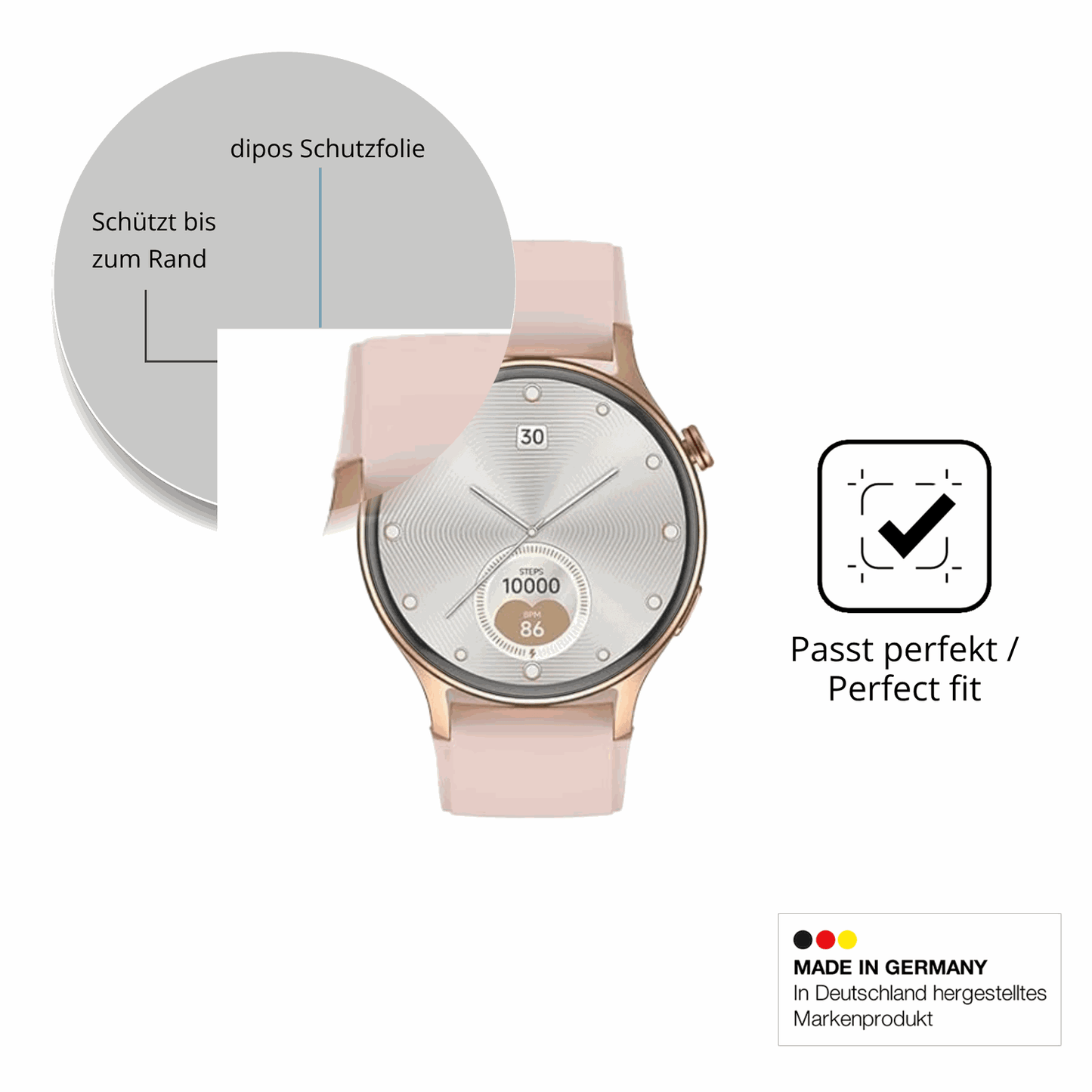 Besonders flexibler Displayschutz mit Anti-Shock-Schicht im Materialmix