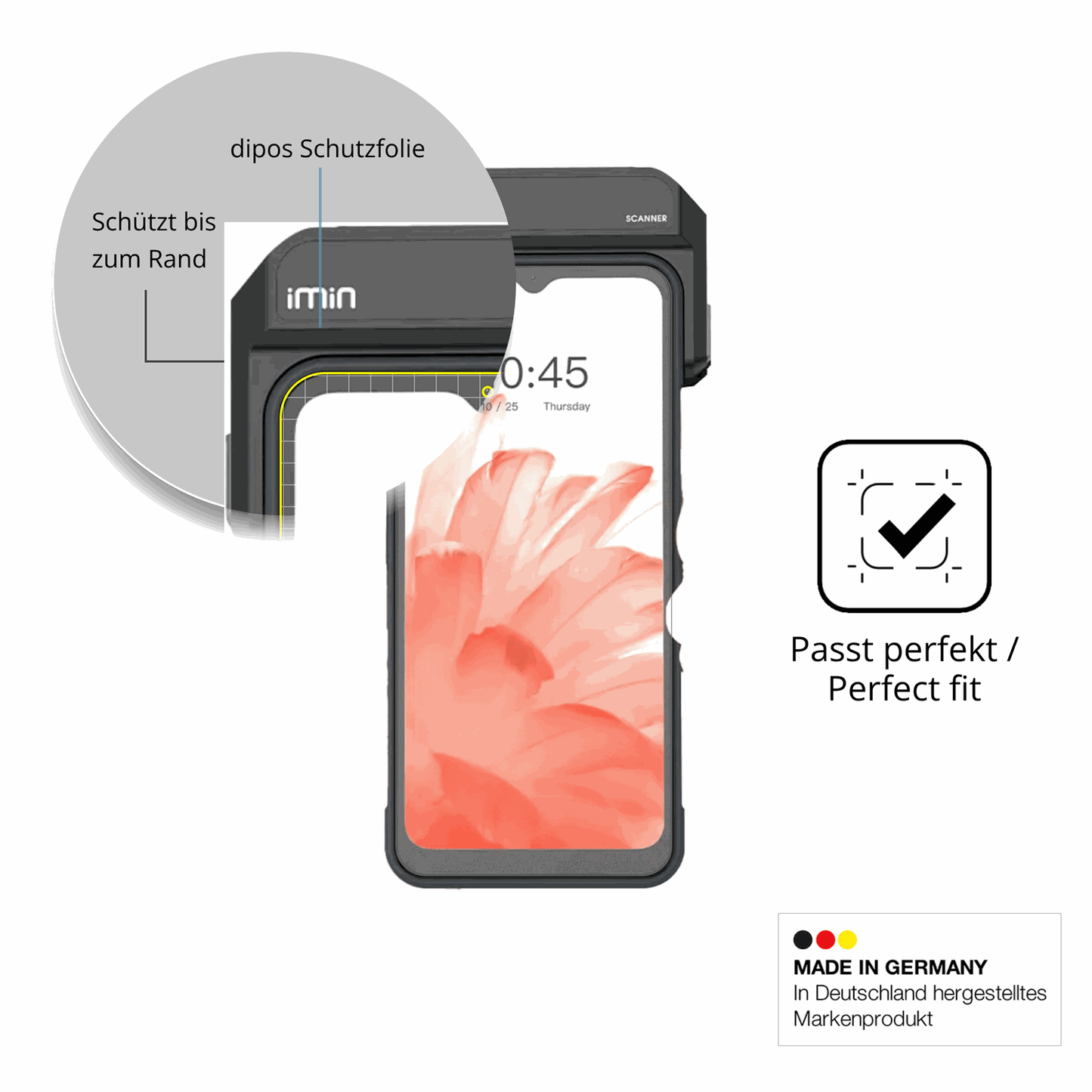 Besonders flexibler Displayschutz mit Anti-Shock-Schicht im Materialmix