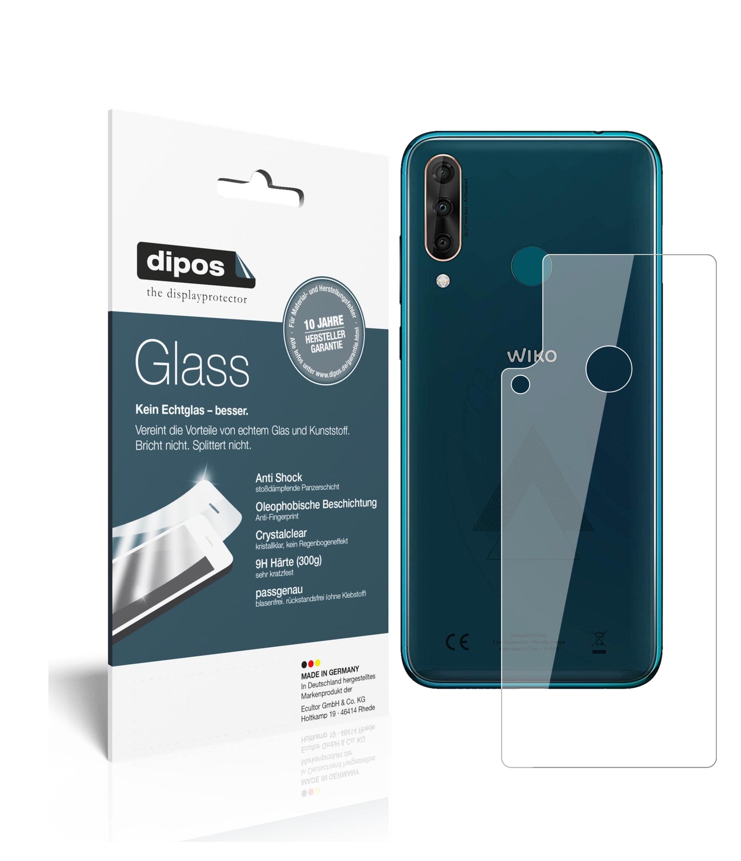 Perfekte Passform und ultimative Qualität: Unser 9H Panzerglas bietet Schutz für Wiko-View 3 Pro Rückseite