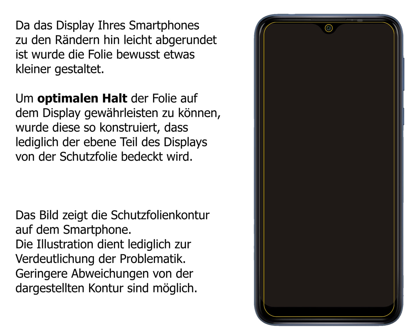 Privatsphäre-Schutz durch Sichtschutz-Folie passend zugeschnitten für Wiko Y81