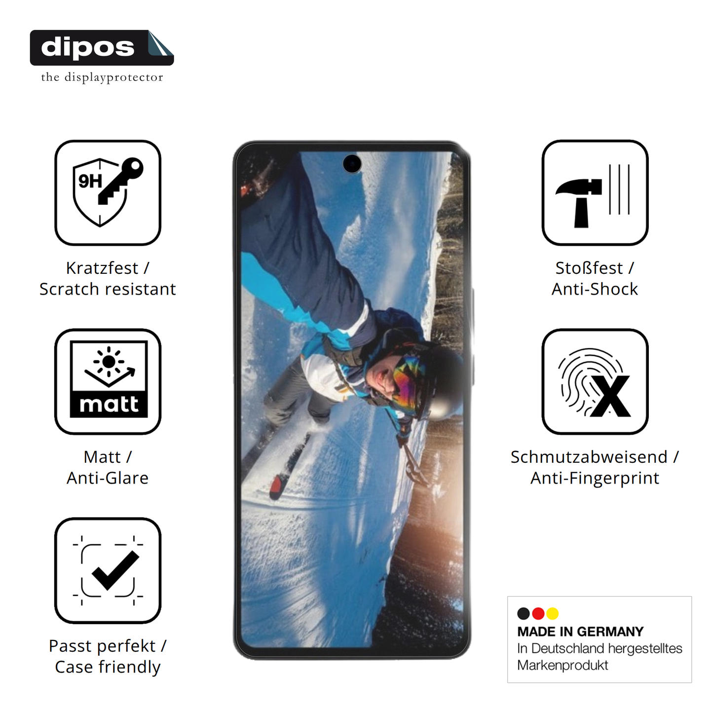 Displayschutz hergestellt in Deutschland, höchste Qualität made in Germany