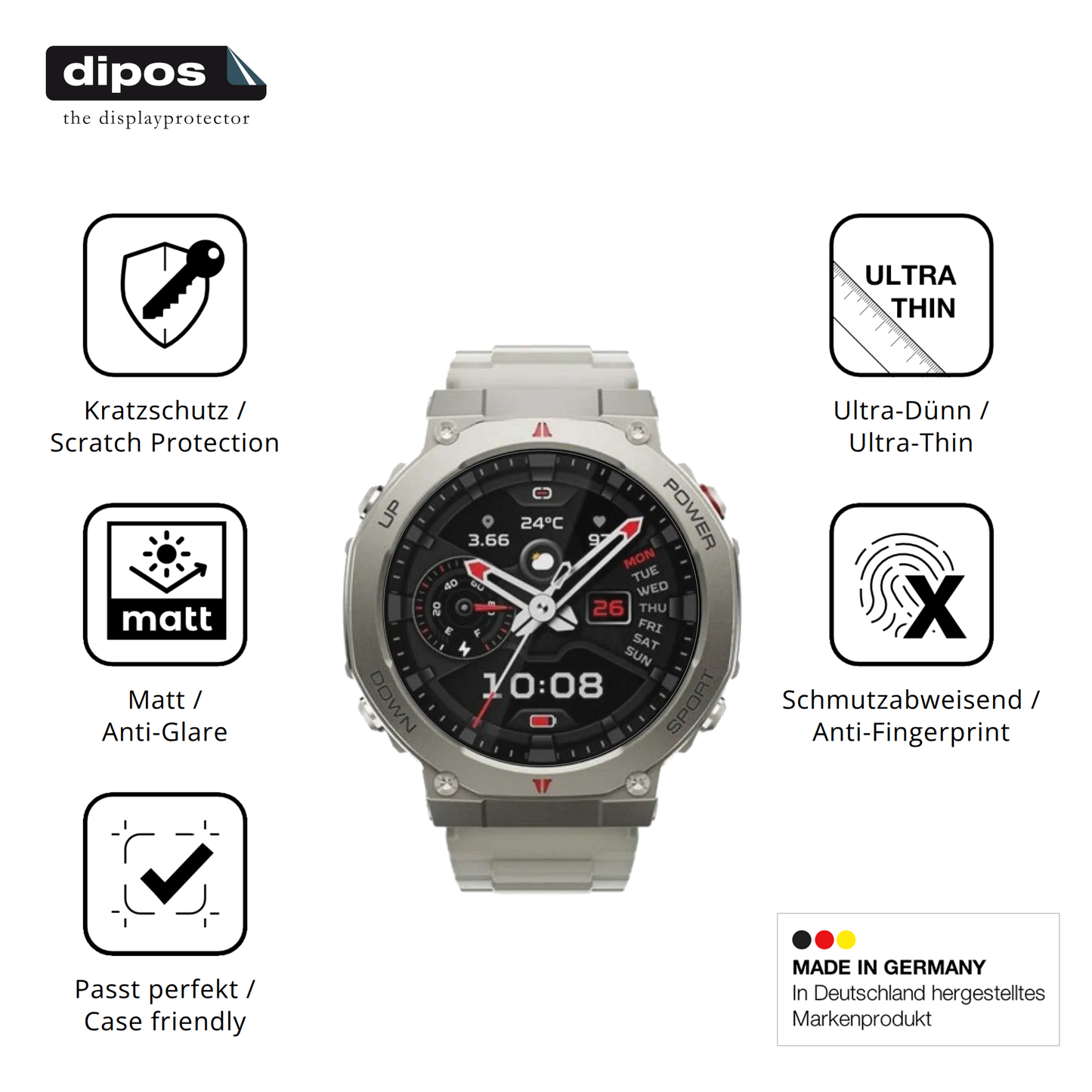 Displayschutz hergestellt in Deutschland, höchste Qualität made in Germany