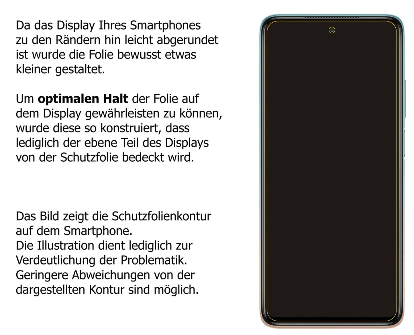 Privatsphäre-Schutz durch Sichtschutz-Folie passend zugeschnitten für Xiaomi Mi 10i