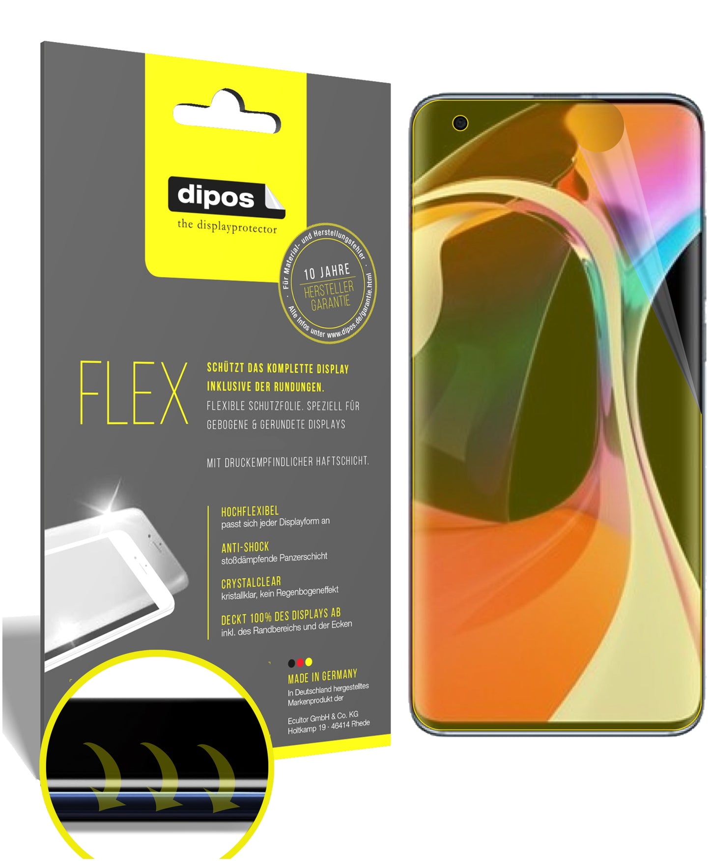 3D Full Cover Displayschutzfolie: Case-freundlicher Schutz mit perfekter Passform für dein Display.