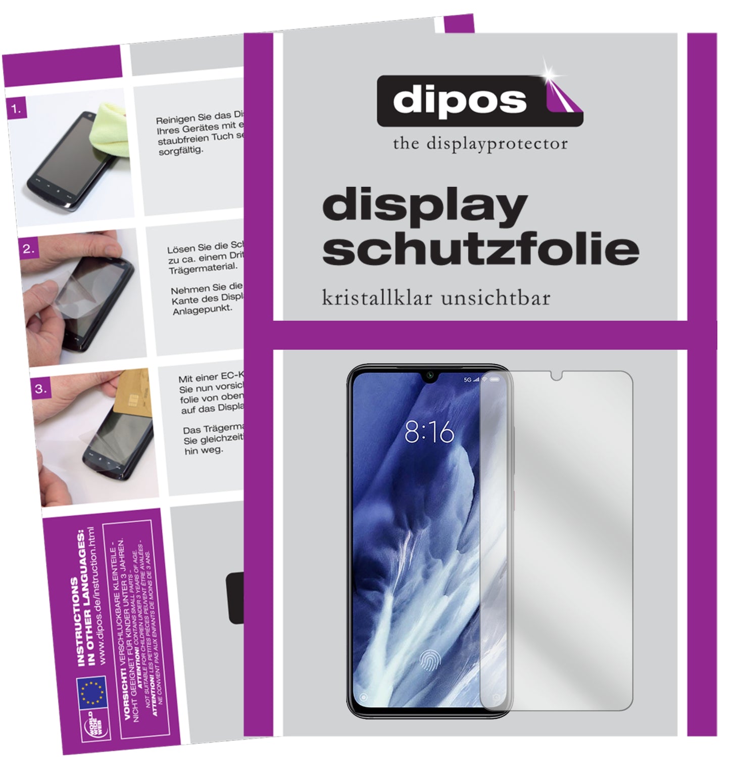 Kristallklare, dünne Schutzfolie: Kratzfest & passgenau für Xiaomi-Mi 9 Pro 5G