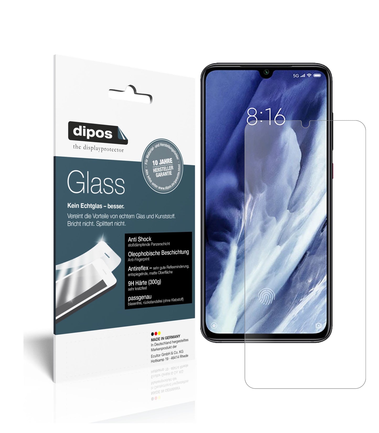 Mattes Panzerglas: Schutz vor Brüchen, Fingerabdrücken und Bildschirmblendung für Xiaomi-Mi 9 Pro 5G