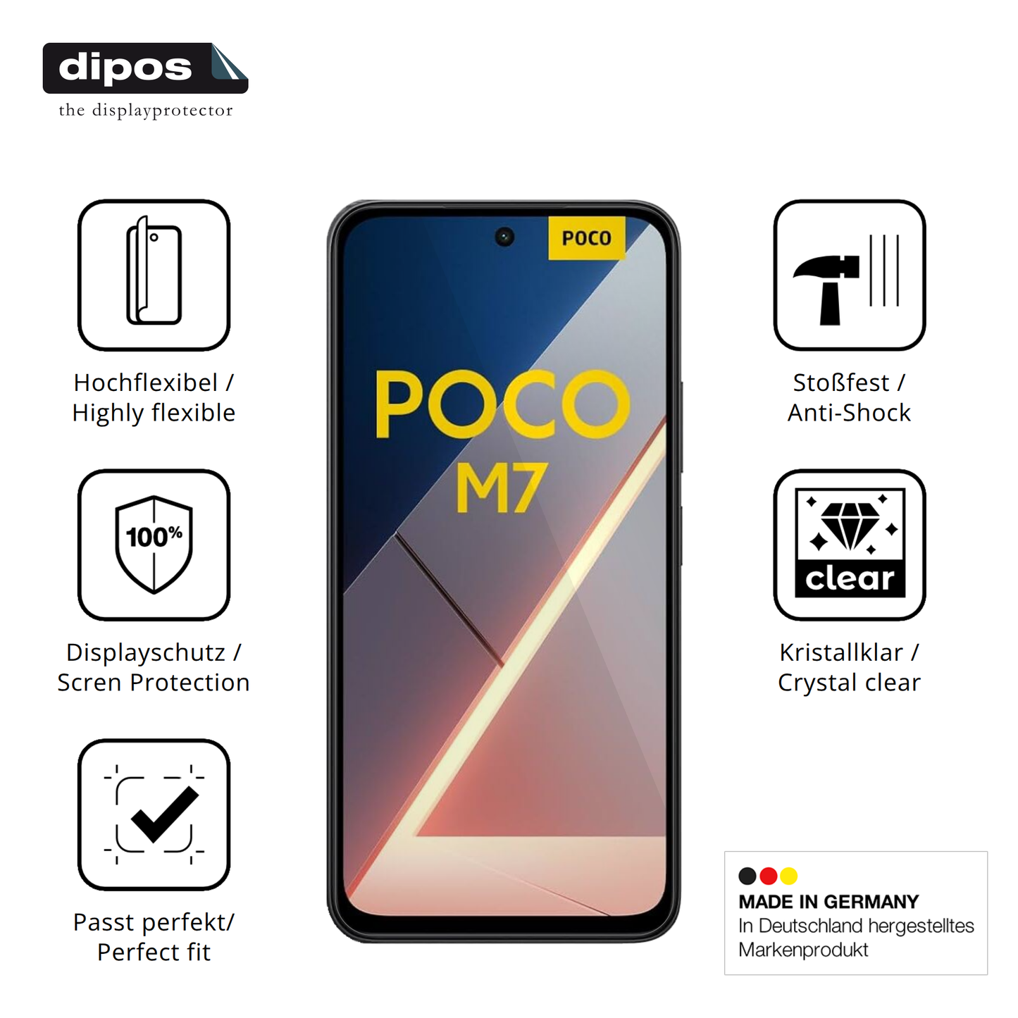 Displayschutz hergestellt in Deutschland, höchste Qualität made in Germany