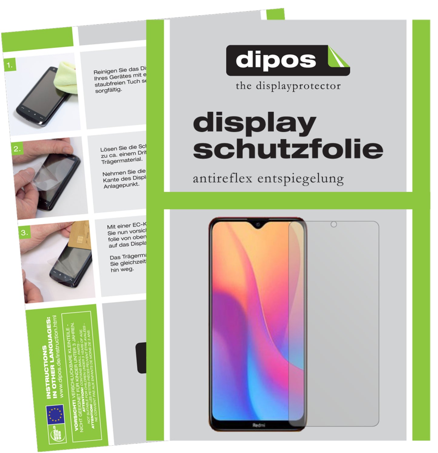 Mattes Panzerglas: Entspiegelte, dünne Folie, Fingerabdruckresistenz und Bildschirmschutz für Xiaomi-Redmi 9A