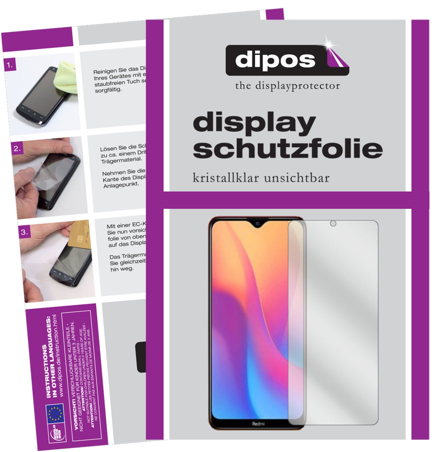 Kristallklare, dünne Schutzfolie: Kratzfest & passgenau für Xiaomi-Redmi 9A
