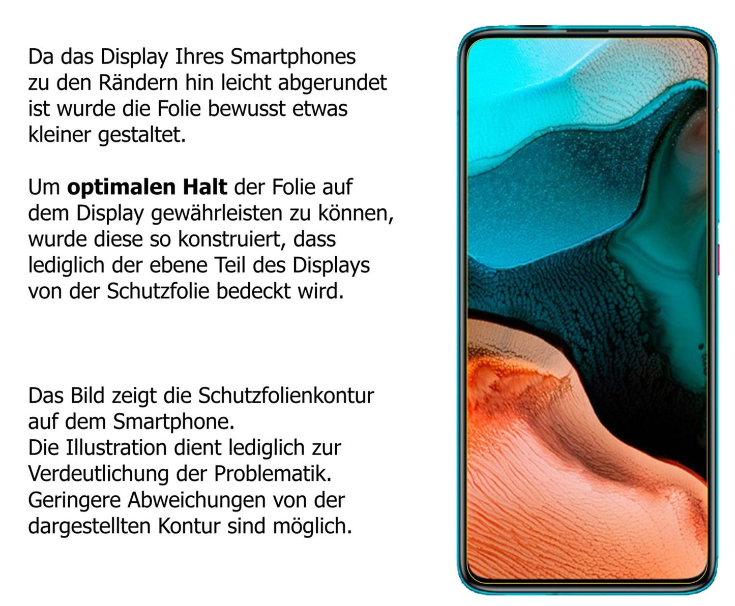 Dünne und klare Folie passend zugeschnitten für Xiaomi Redmi K30 Ultra