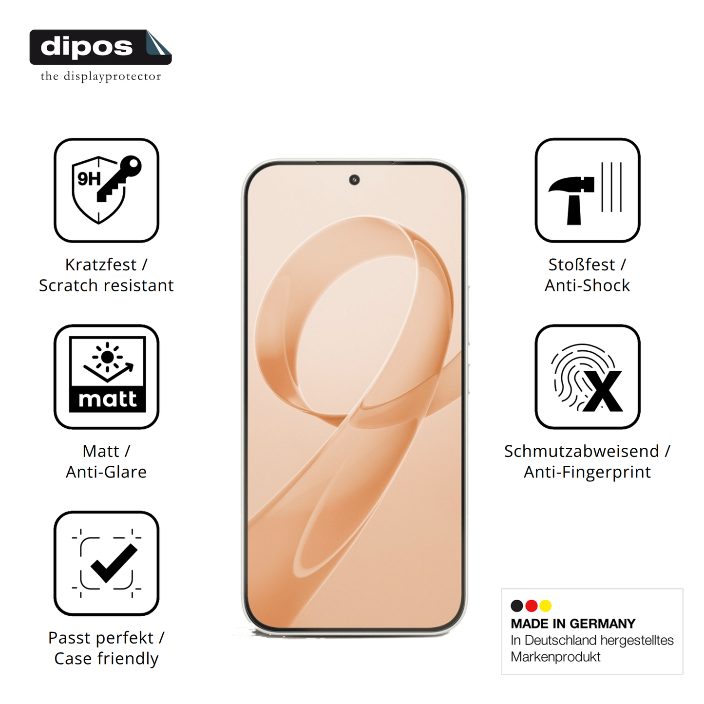 Displayschutz hergestellt in Deutschland, höchste Qualität made in Germany