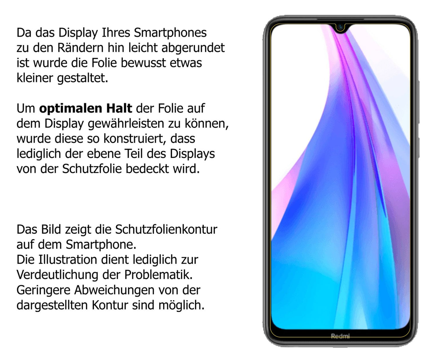 5x Schutzfolie matt für Xiaomi Redmi Note 8T Display-Schutzfolie