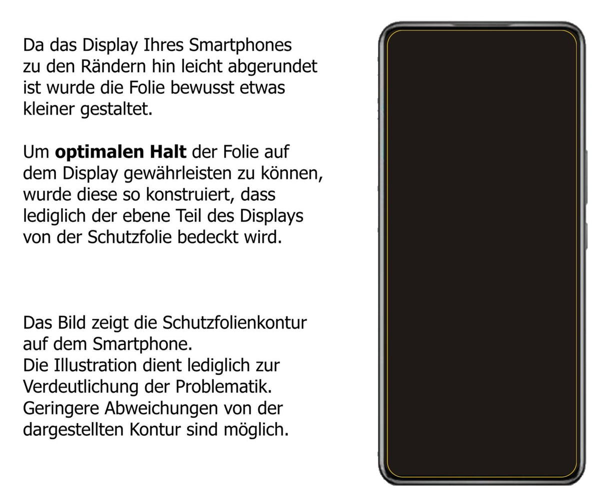 1x Schutzfolie klar für ZTE Axon 30 Display-Schutzfolie