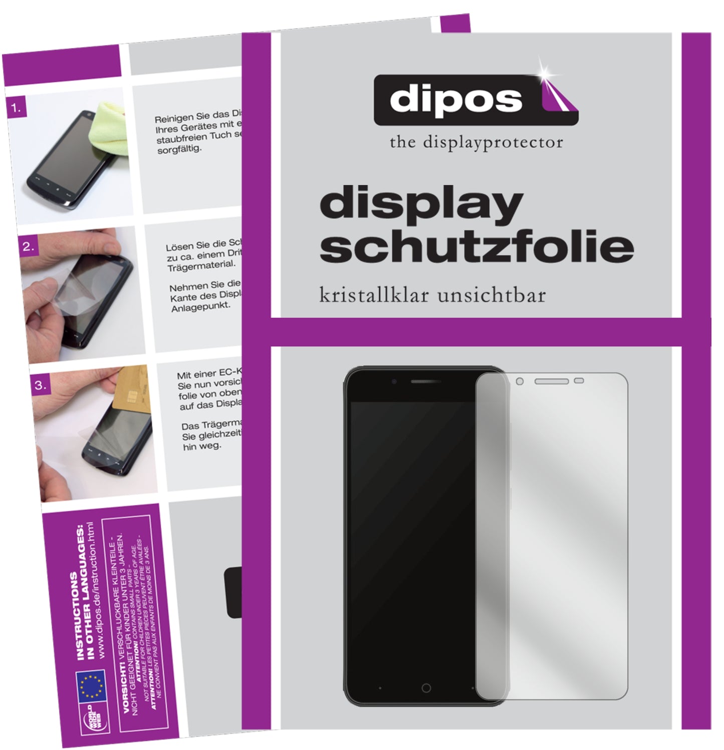 Kristallklare, dünne Schutzfolie: Kratzfest & passgenau für ZTE-Blade A610 Plus