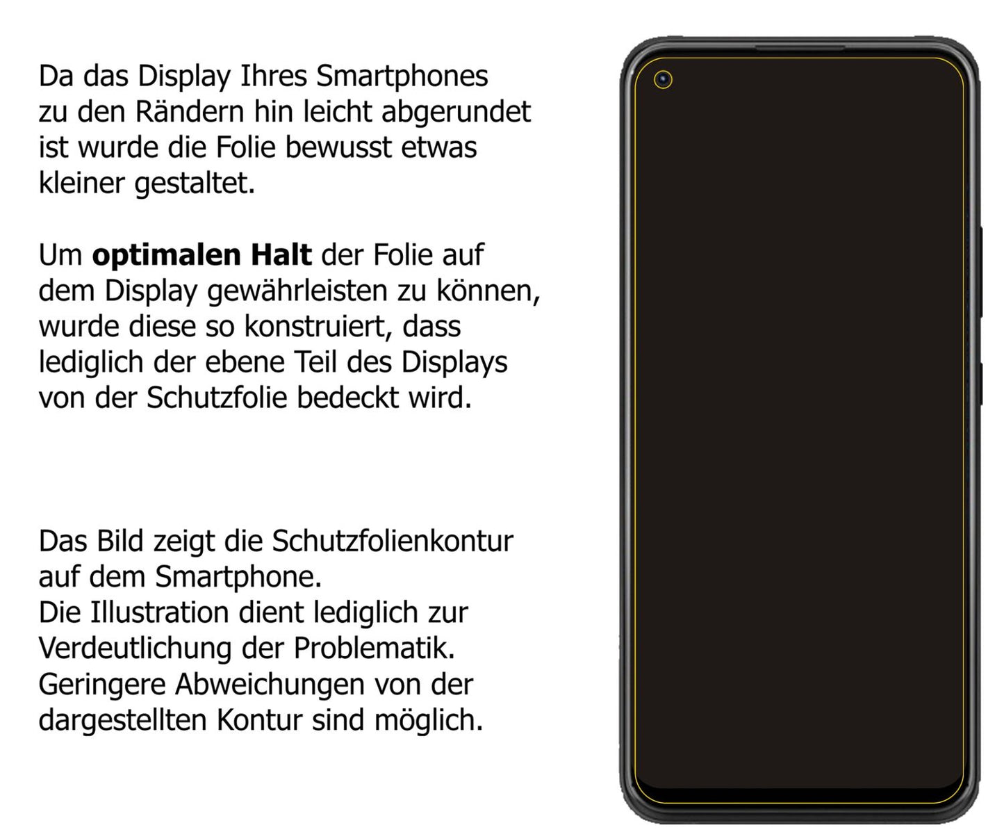 Blickschutzfolie für ZTE Blade X1 5G matt Schutzfolie Privacy