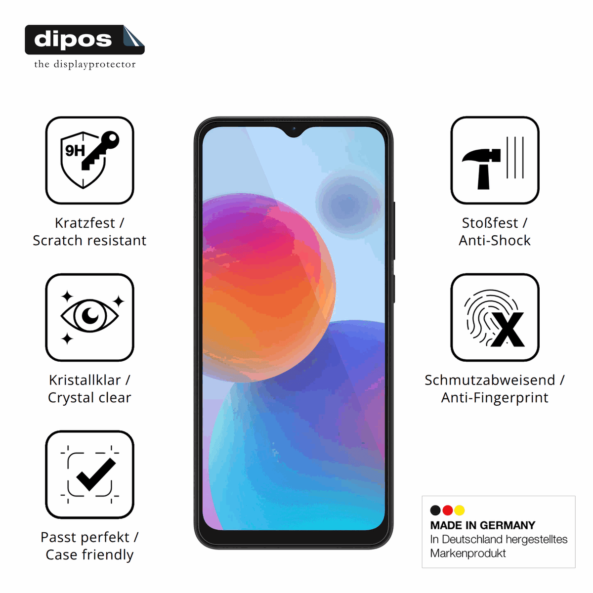Displayschutz hergestellt in Deutschland, höchste Qualität made in Germany