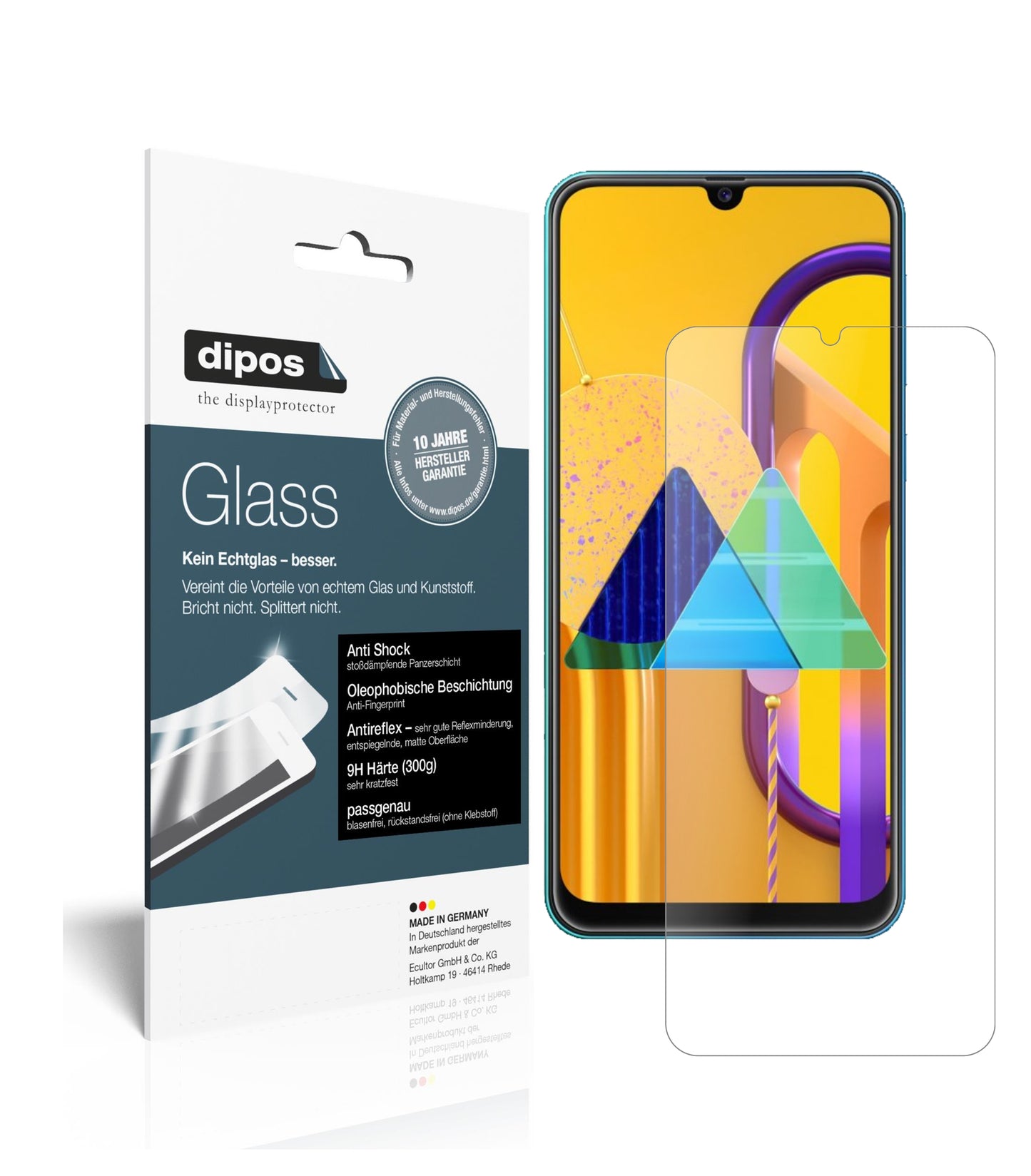 Mattes Panzerglas: Schutz vor Brüchen, Fingerabdrücken und Bildschirmblendung für Samsung-Galaxy M31