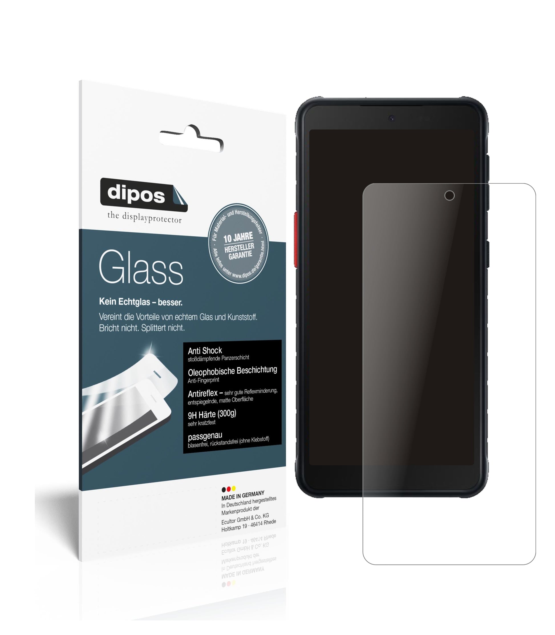 Mattes Panzerglas: Schutz vor Brüchen, Fingerabdrücken und Bildschirmblendung für Samsung-Galaxy Xcover 5