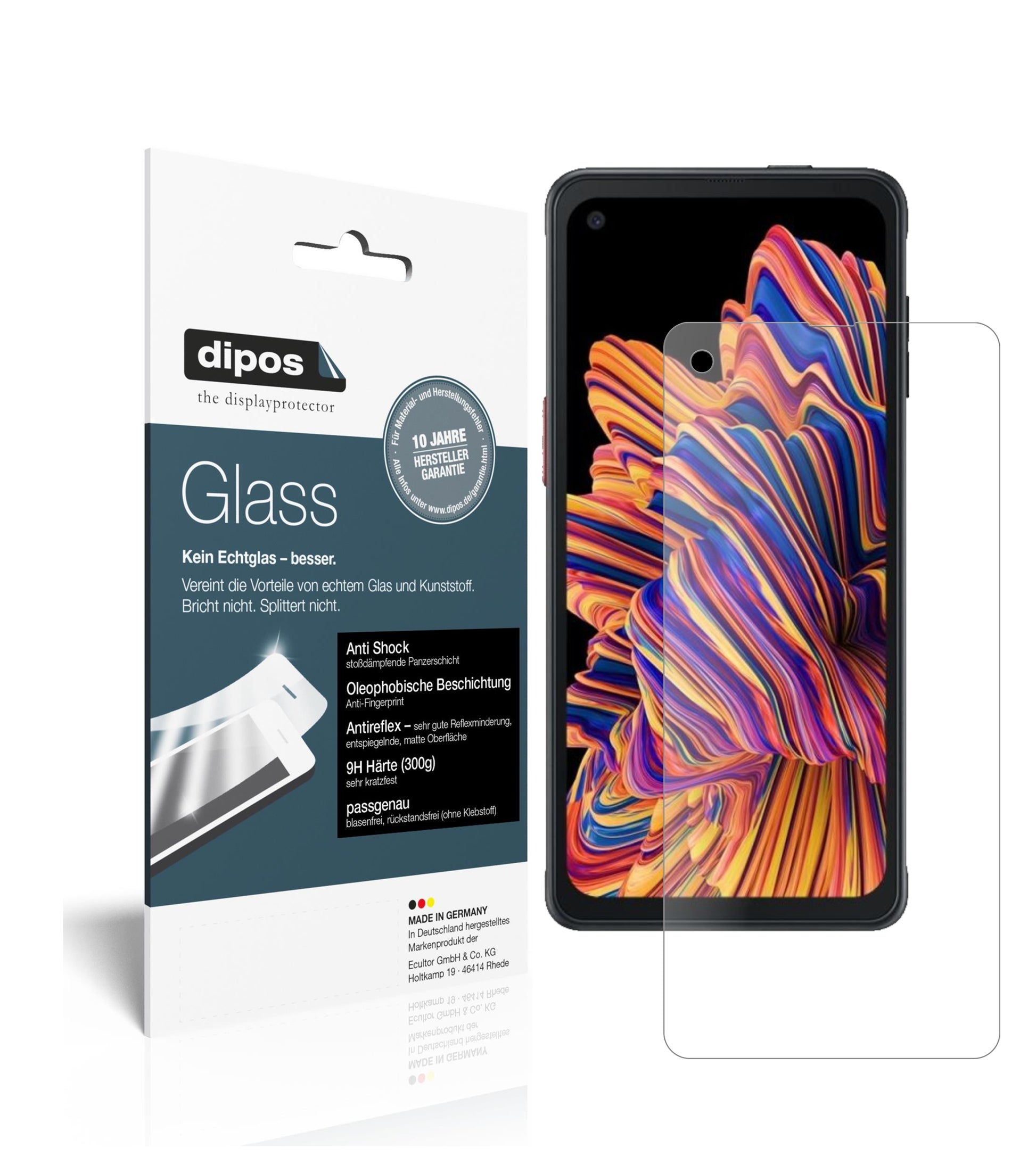 Mattes Panzerglas: Schutz vor Brüchen, Fingerabdrücken und Bildschirmblendung für Samsung-Galaxy XCover Pro