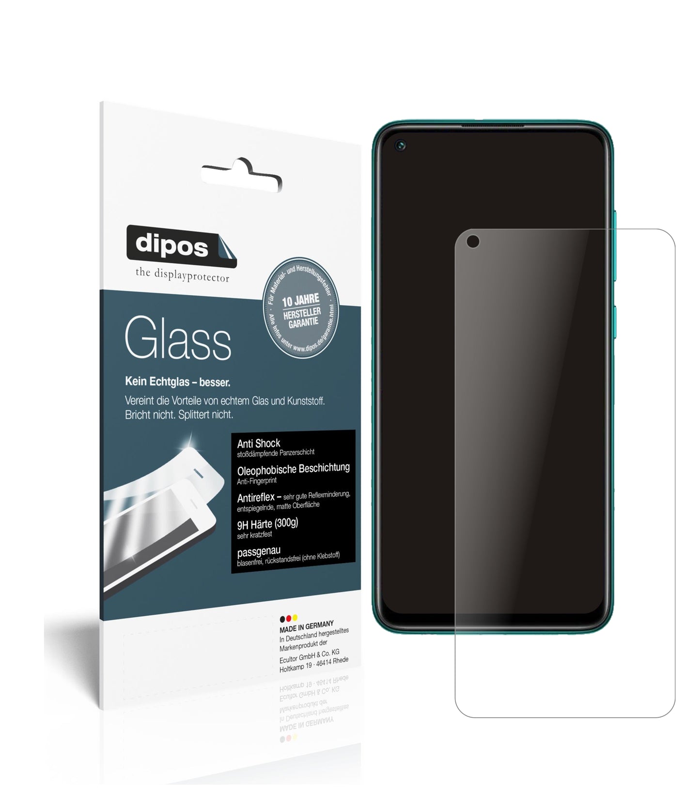 Mattes Panzerglas: Schutz vor Brüchen, Fingerabdrücken und Bildschirmblendung für Xiaomi-Redmi Note 9T