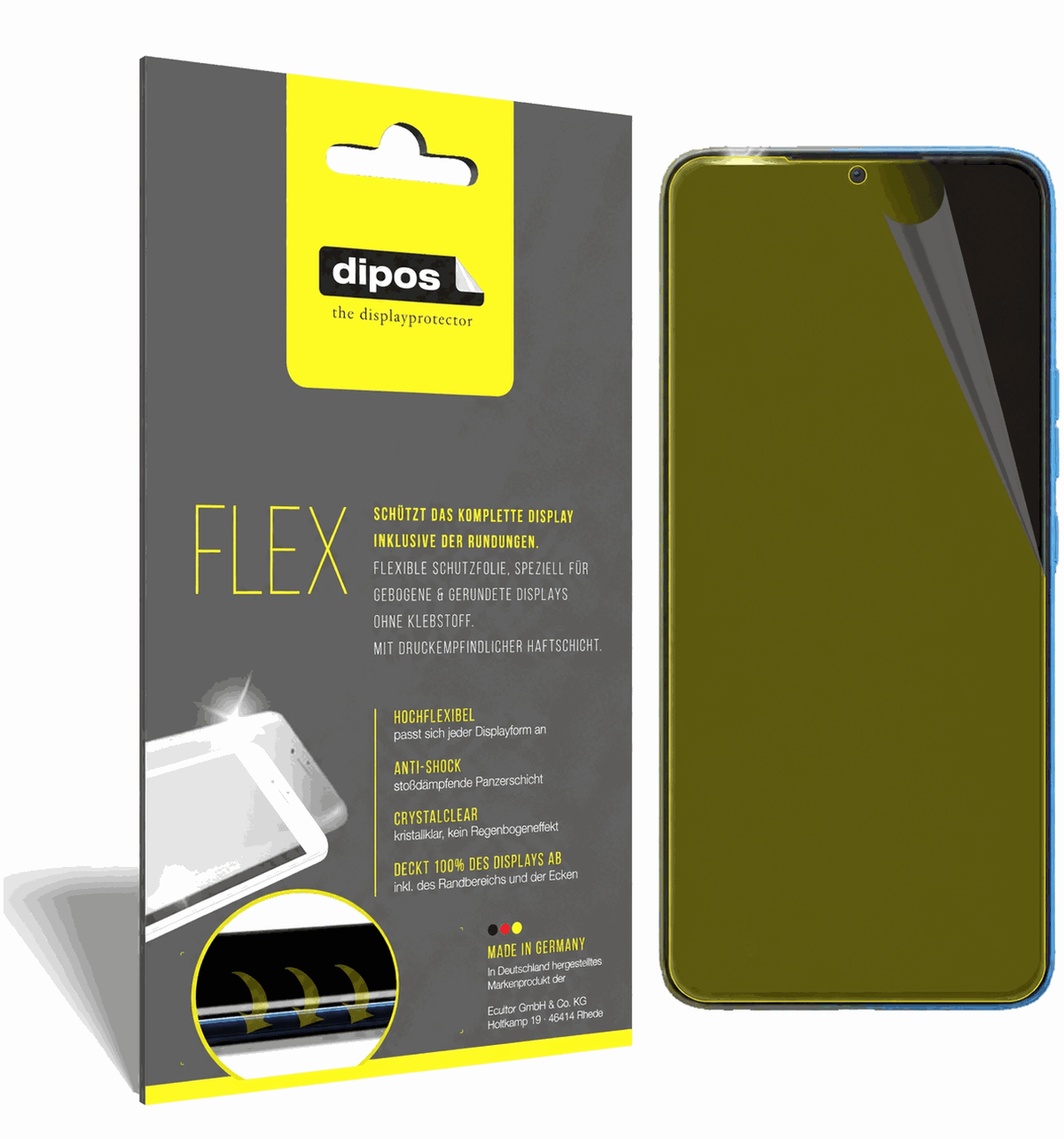 2x 3D Full Cover Schutzfolie für Tecno Pop 5 Pro