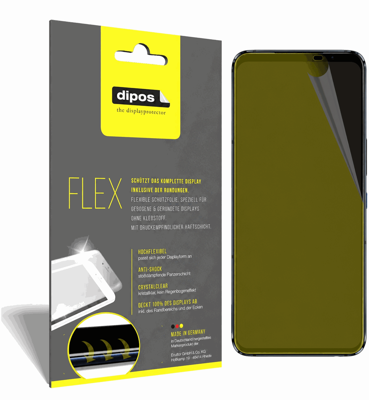 2x 3D Full Cover Schutzfolie für Asus ROG Phone 5 Pro