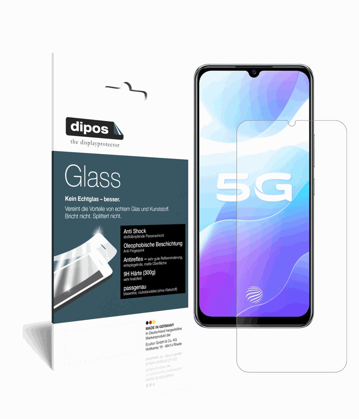 1x 9H Schutzfolie matt für Vivo S7e 5G Panzerfolie