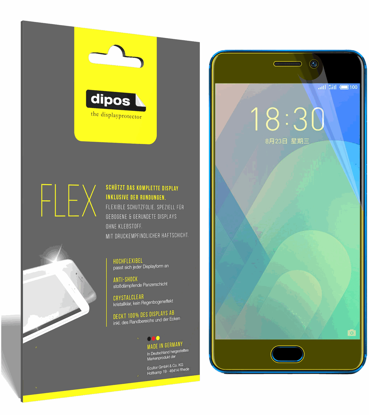 3x 3D Full Cover Schutzfolie für Meizu M6 Note