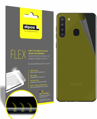 3x 3D Full Cover Schutzfolie für Samsung Galaxy A21 Rückseite