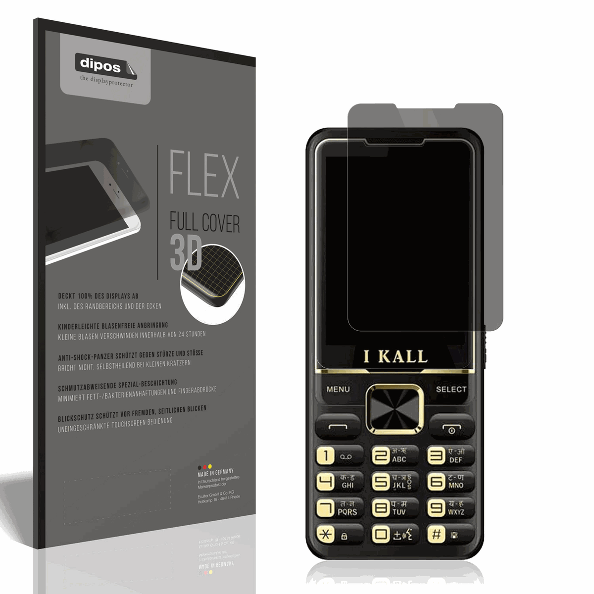 Full Cover Privacy Blickschutzfolie für iKall K99 Pro