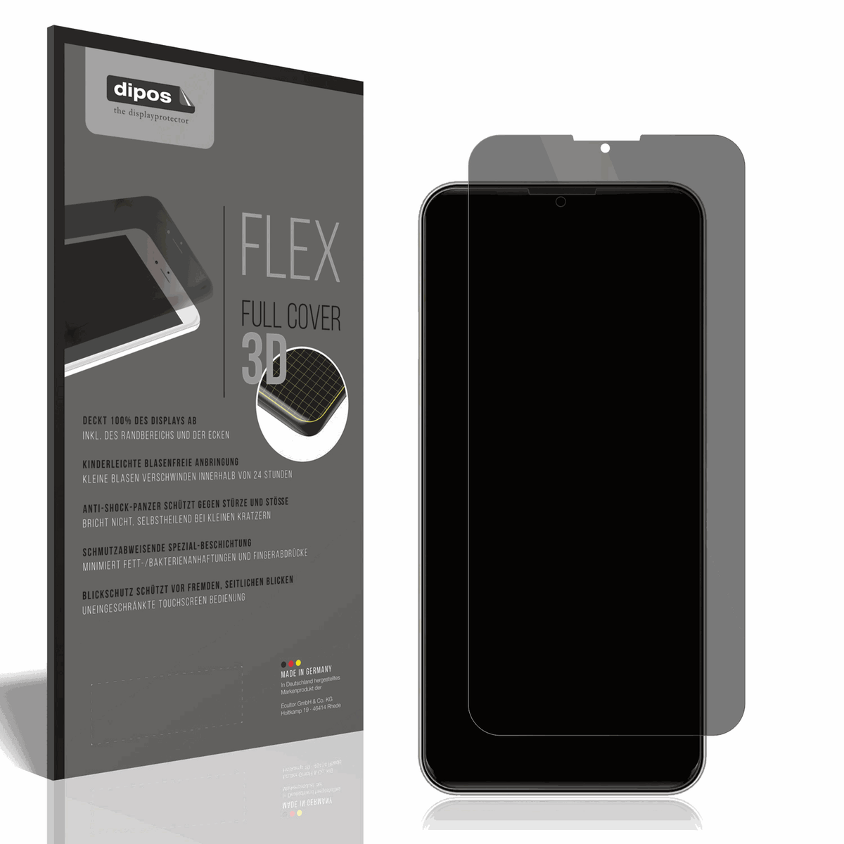 Full Cover Privacy Blickschutzfolie für I Kall Z19 Pro Ultra