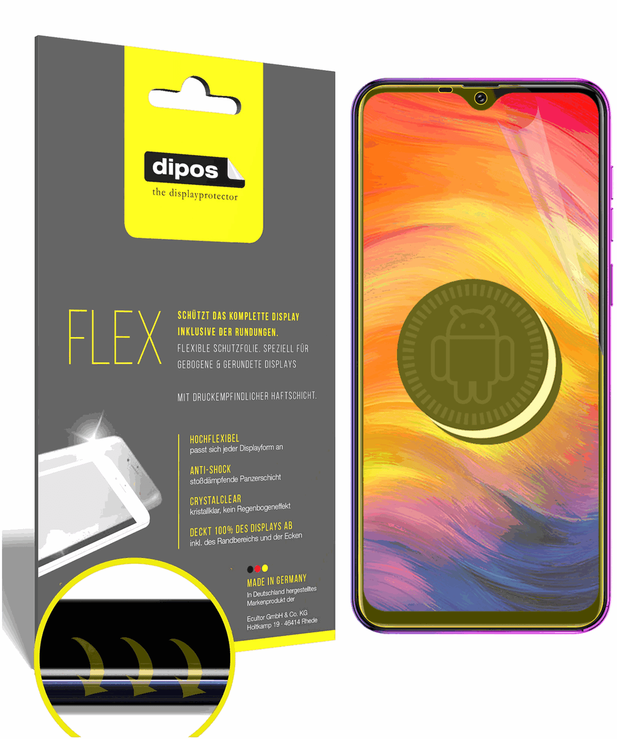 3x 3D Full Cover Schutzfolie für Ulefone Note 7
