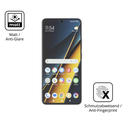 9H Hartbeschichtete, flexible Folie passend zugeschnitten für Poco X6 Pro 5g