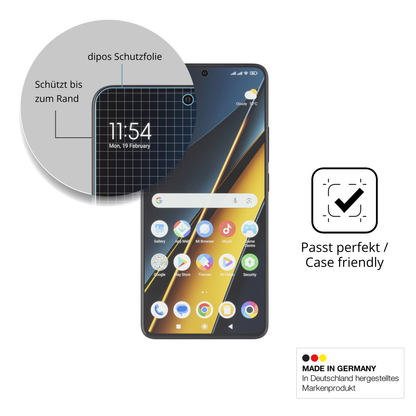 Schutzglasfolie mit optimaler Passform, zur Verwendung mit Hüllen geeignet