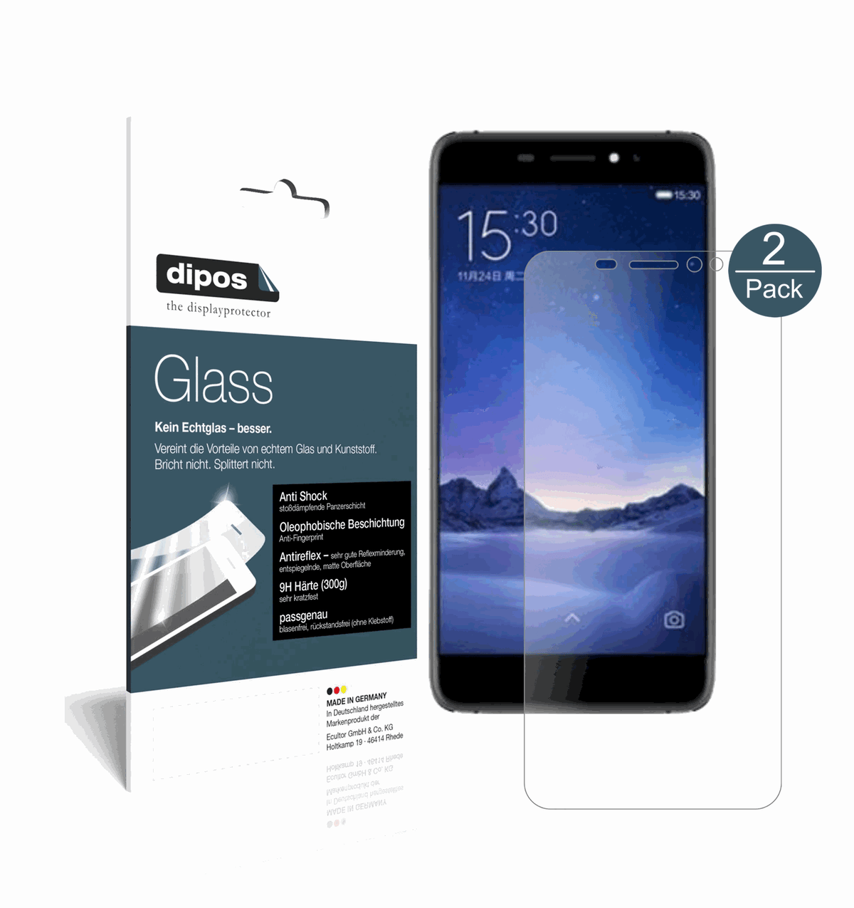 2x 9H Schutzfolie matt für Ulefone S8 Pro Panzerfolie