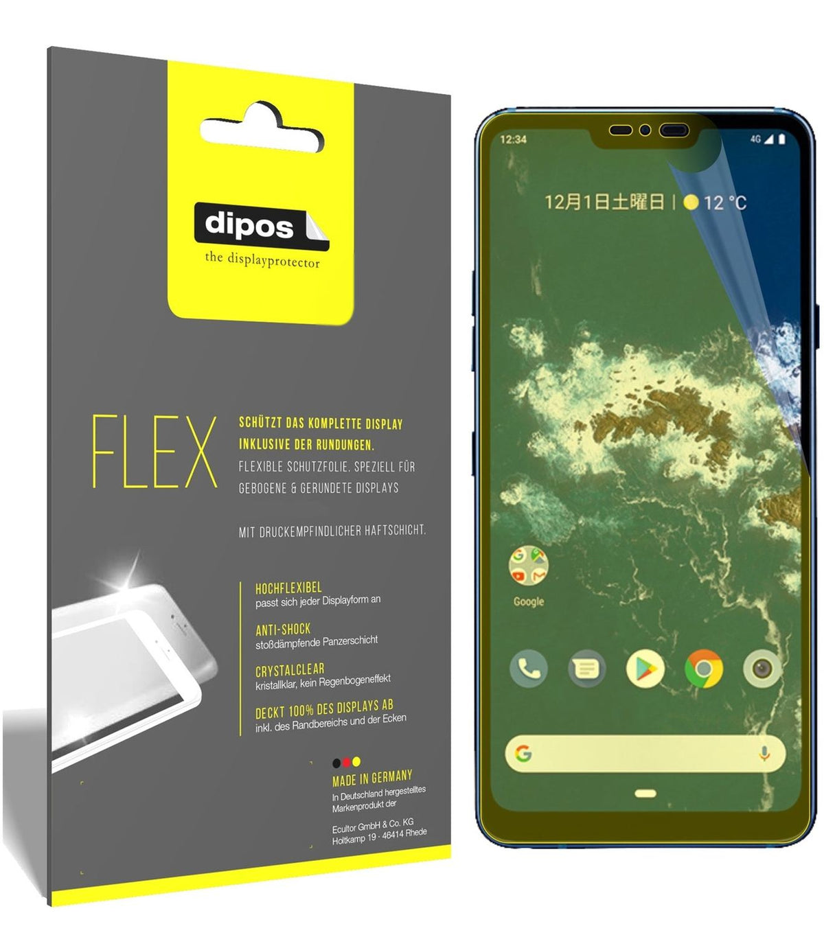 2x 3D Full Cover Schutzfolie für LG X5 Android One