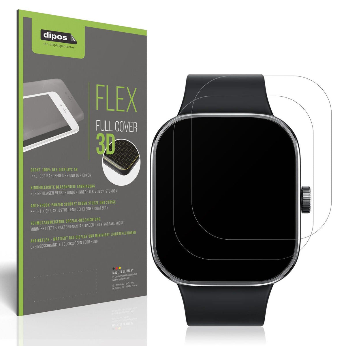 2x Full Cover Schutzfolie matt für Xiaomi Redmi Watch 4