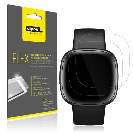 2x 3D Full Cover Schutzfolie für Fitbit Versa 4