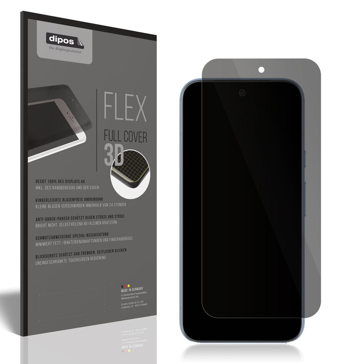 Full Cover Privacy Blickschutzfolie für Google Pixel 8a