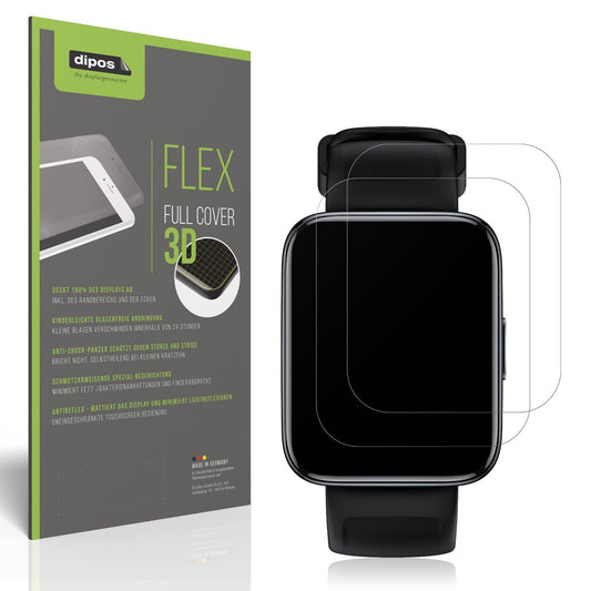 2x Full Cover Schutzfolie matt für Realme Watch 3 Pro