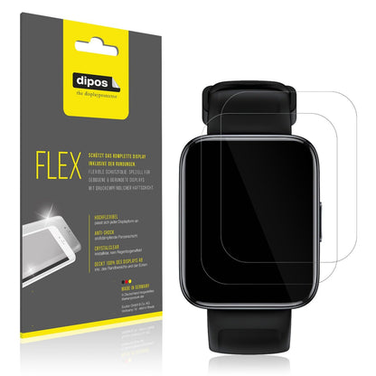 2x 3D Full Cover Schutzfolie für Realme Watch 3 Pro