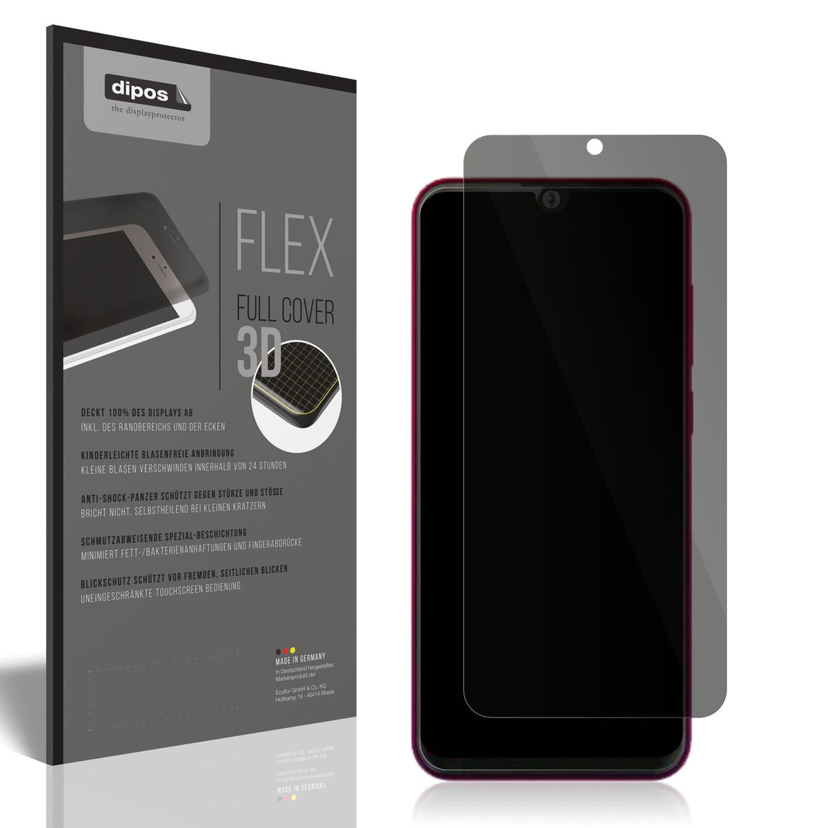 Full Cover Privacy Blickschutzfolie für Walton Primo H9