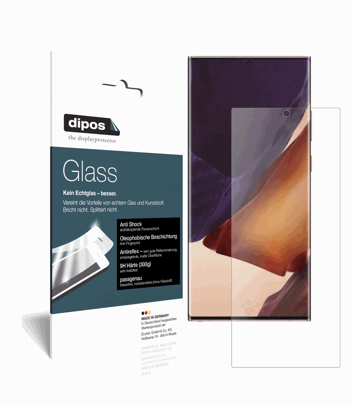 1x 9H Schutzfolie matt für Samsung Galaxy Note 20 Ultra 5G Panzerfolie