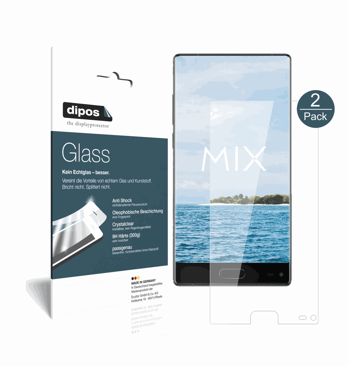 2x 9H Schutzfolie für Ulefone Mix Panzerfolie