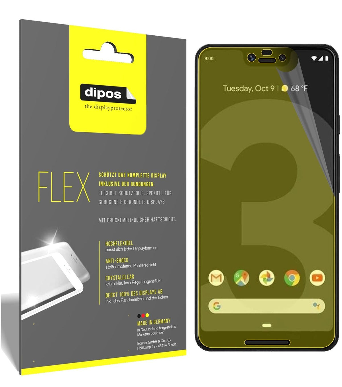 2x 3D Full Cover Schutzfolie für HTC Exodus 1
