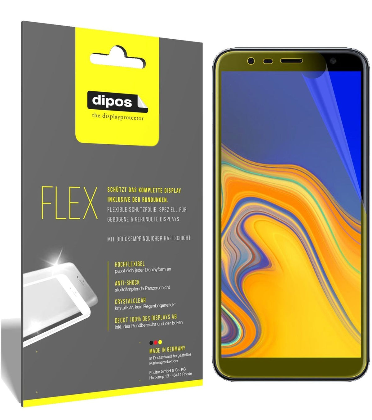 2x 3D Full Cover Schutzfolie für Samsung Galaxy J4 Plus (2018)