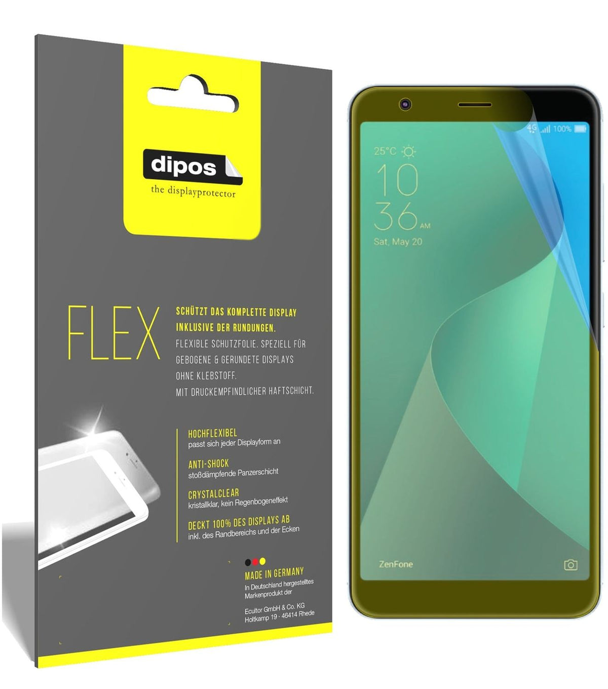 2x 3D Full Cover Schutzfolie für Asus ZenFone Max Plus M1 (ZB570TL)