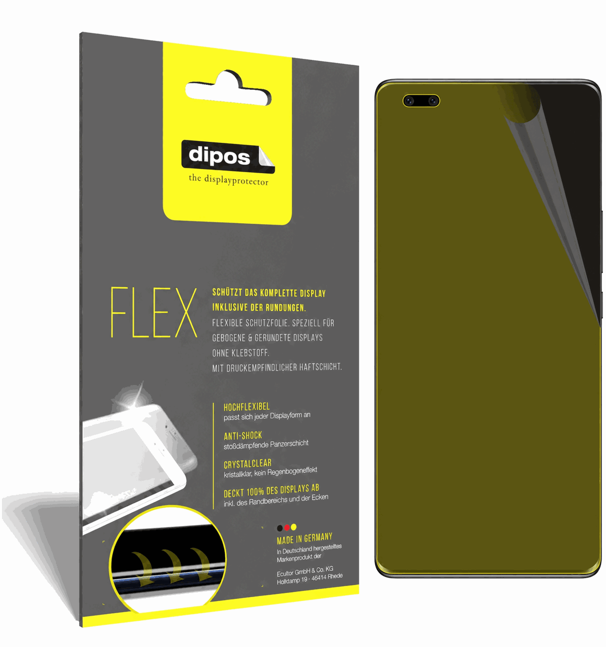 2x 3D Full Cover Schutzfolie für Honor 50 Pro