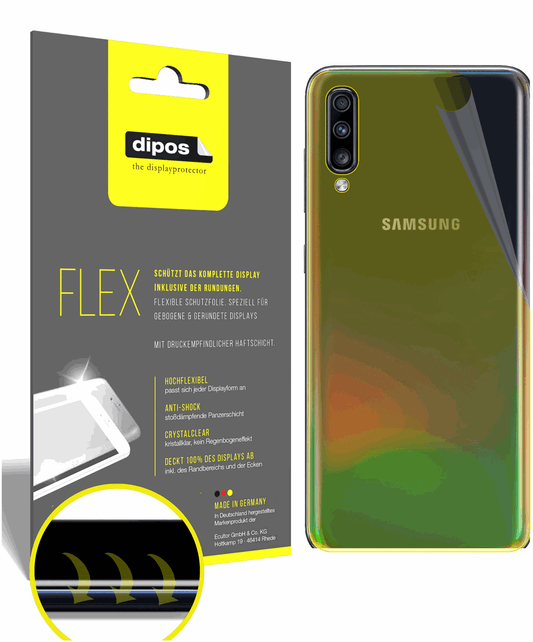 3x 3D Full Cover Schutzfolie für Samsung Galaxy A70 Rückseite