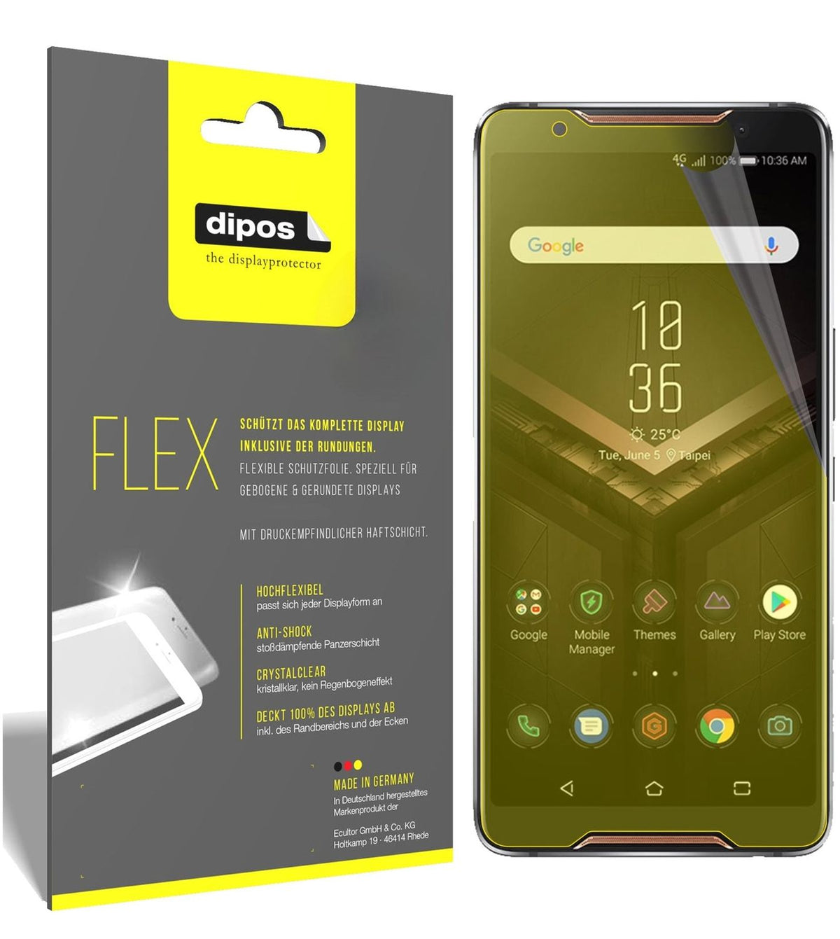 2x 3D Full Cover Schutzfolie für Asus ROG Phone